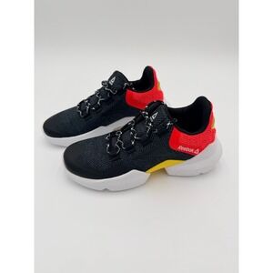 Reebok Split Fuel Black Red Yellow Youth 3.5Y Sneakers DV5450